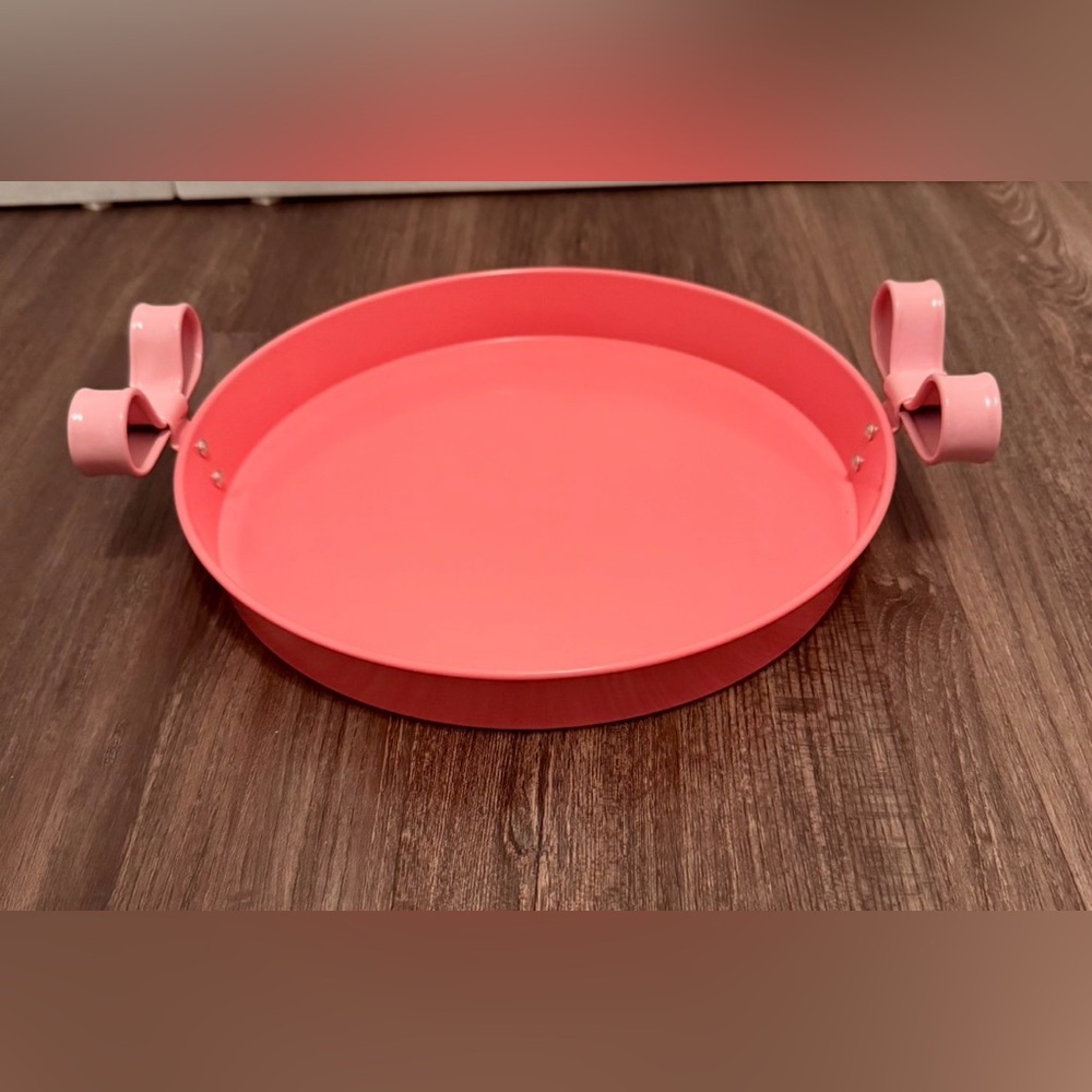 Valentine’s Day Pink Bows Metal Serving Tray 10” Target Bullseye Playground